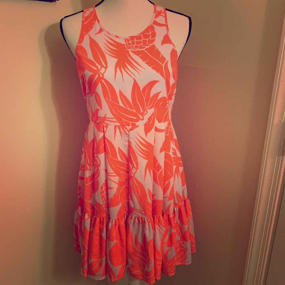 🔥3 for $10 SALE! EUC VS orange tropical dress